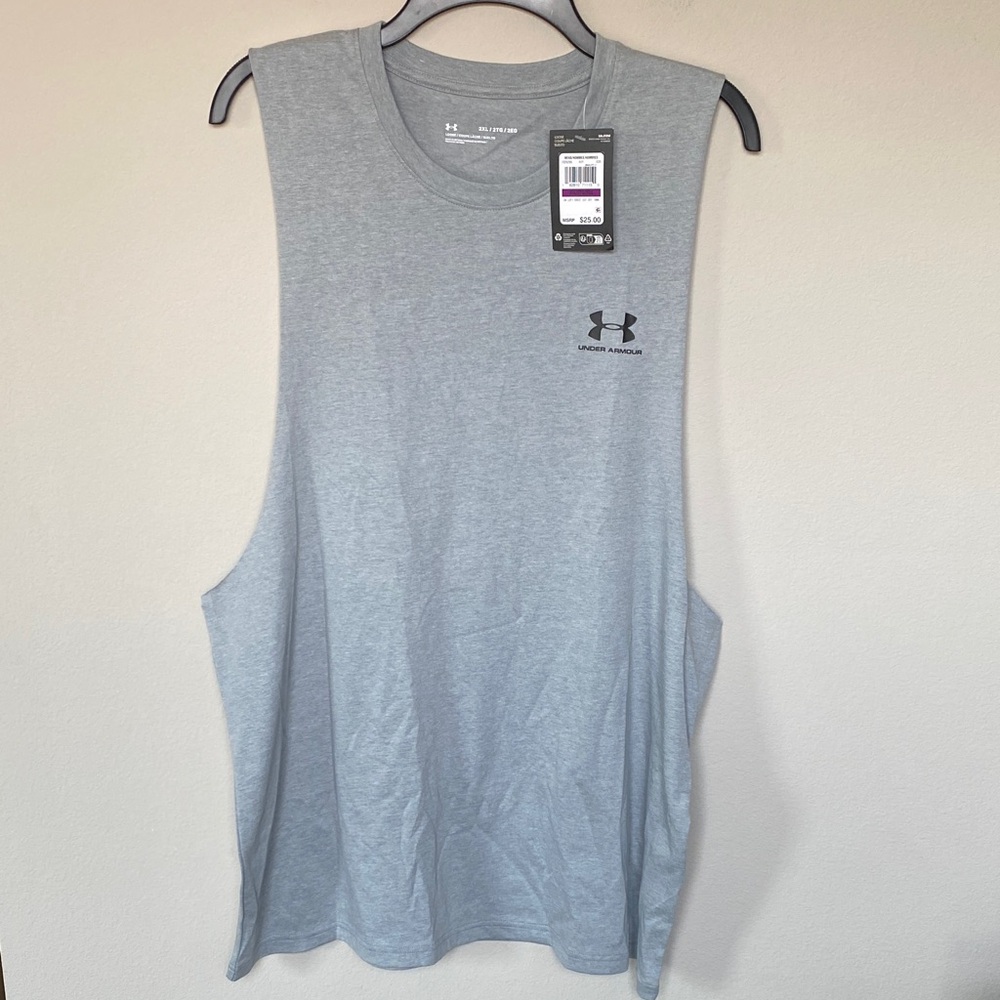 Under Armour Grey Loose Cut Out Tank